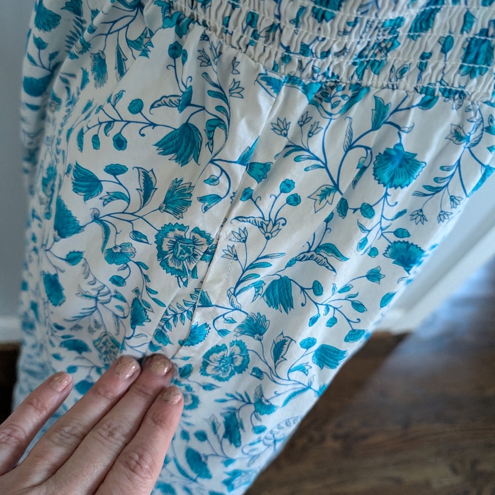 Women's Draper James Large Maxi Blue White - Picture 4 of 7